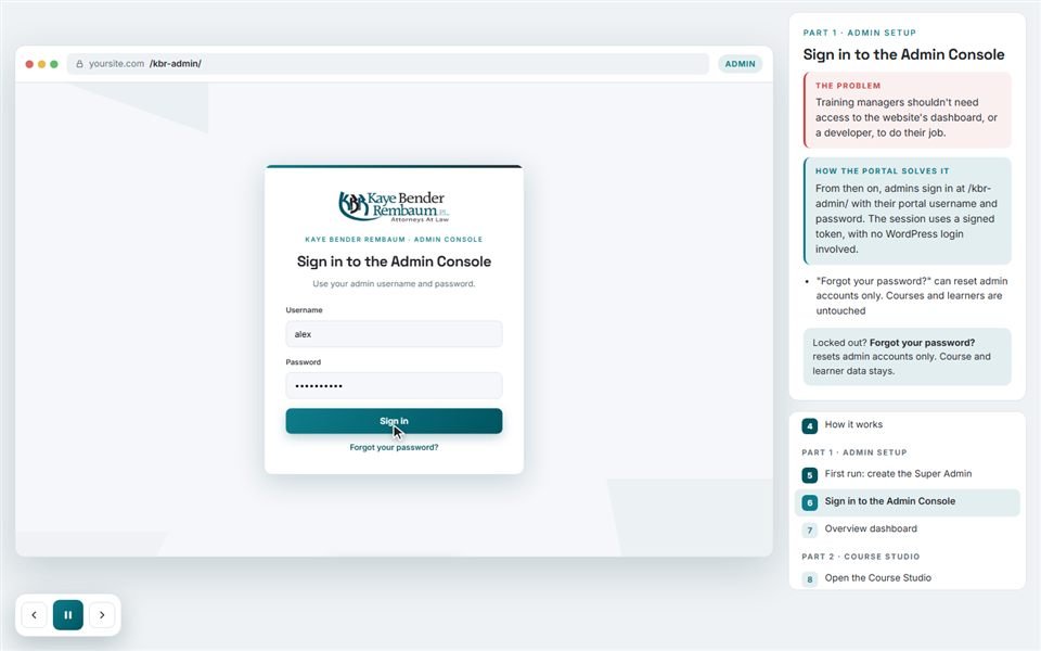KBR Learning Portal