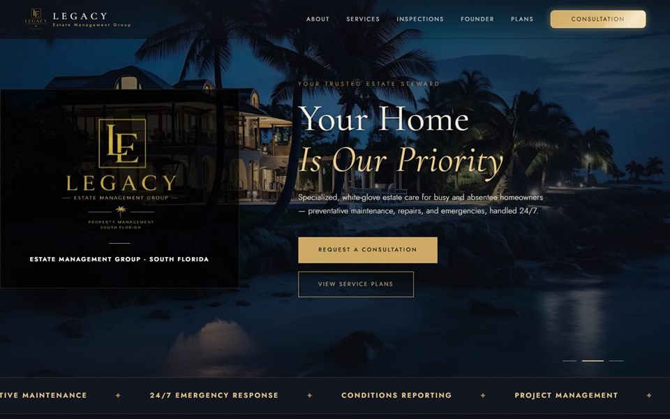 Legacy Estate Management Group website