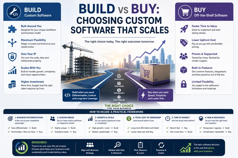 Build vs Buy: Choosing Custom Software That Scales