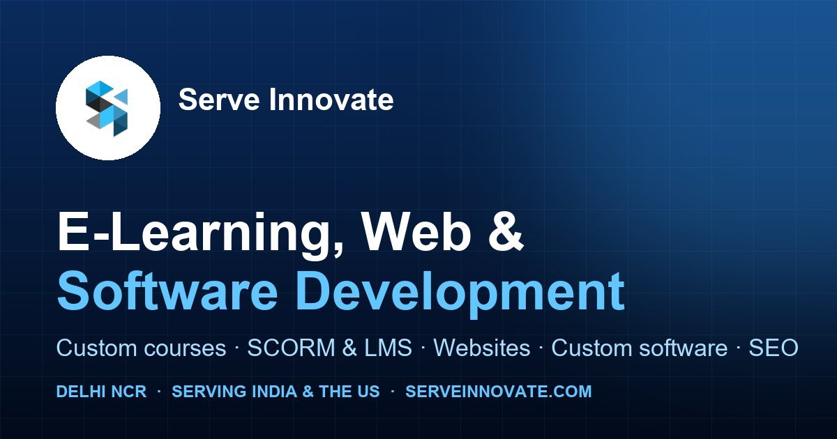 E-Learning Development Services in India | Serve Innovate